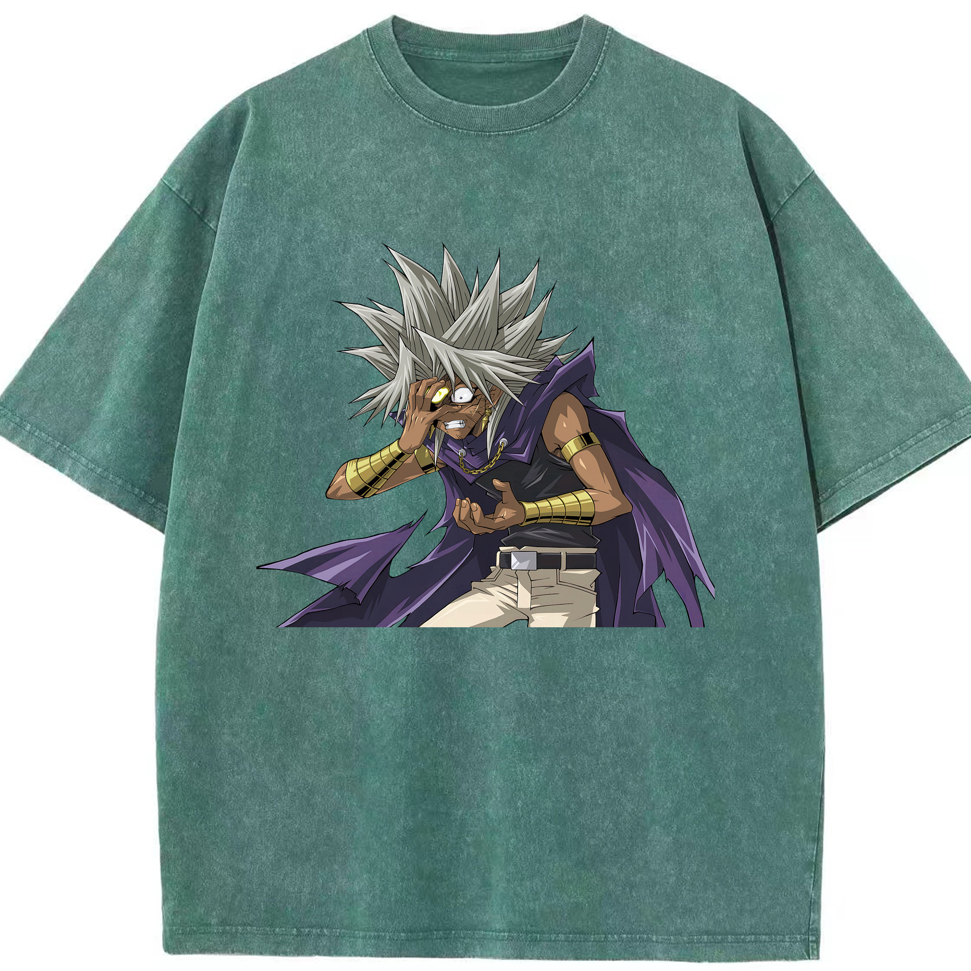 （画像用） 遊☆戯☆王 Yu-Gi-Oh! 綿100% ヴィンテージ風 半袖Tシャツ（フロントプリント）